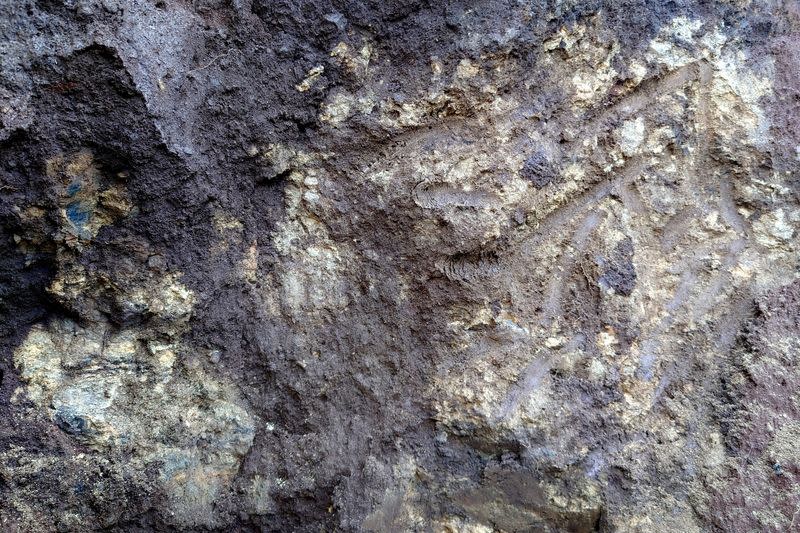 An undated photo shows a rare earth open pit near Nam Xe mine in Lai Chau province