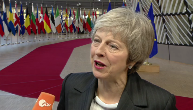 Theresa May spoke about her plans as she arrived at the European Council summit in Brussels (European Union Audiovisual Services/PA)