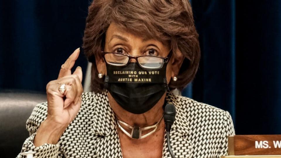 Rep. Maxine Waters (above) questions Health and Human Services Secretary Alex M. Azar at a hearing before the House Select Subcommittee on the Coronavirus Crisis last month in Washington, D.C. (Photo by Micahel A. McCoy – Pool/Getty Images)