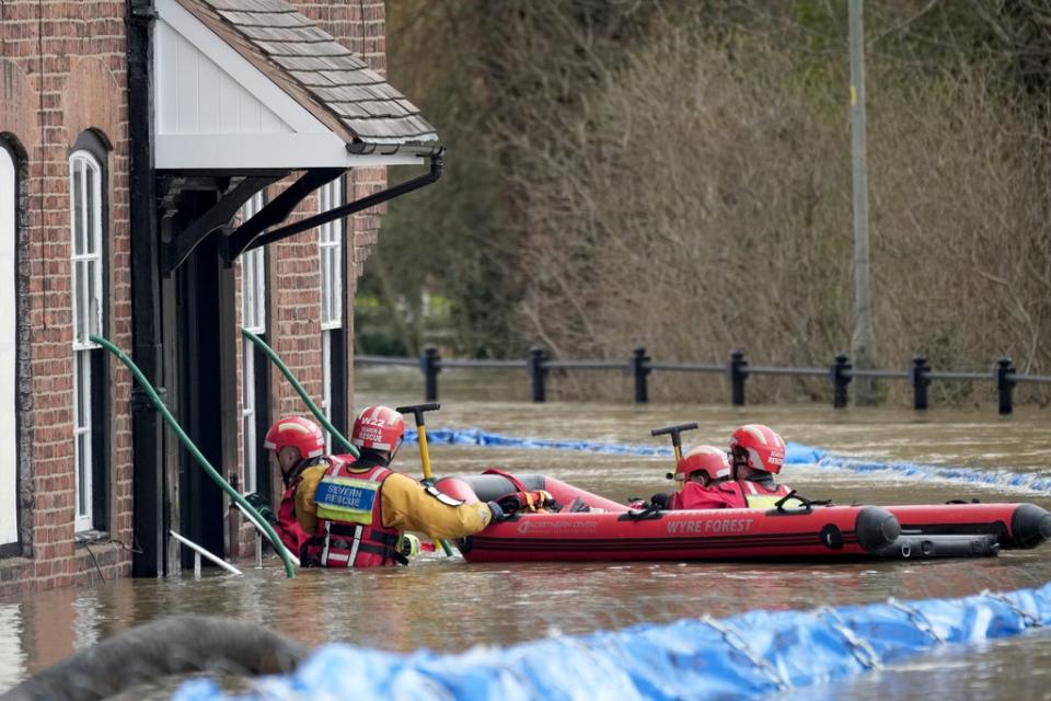 Police declared a major incident here over concerns the River Severn could breach its flood barriers (Getty Images)