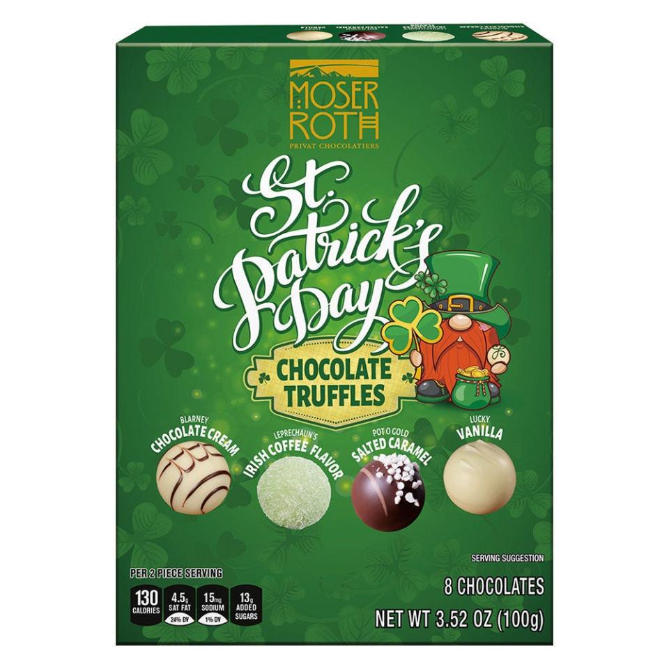 moser roth st patrick's day chocolate truffles from aldi