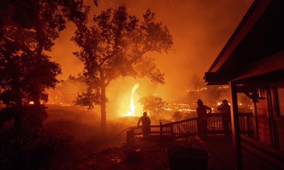 A fire in Napa County, California, in August 2020