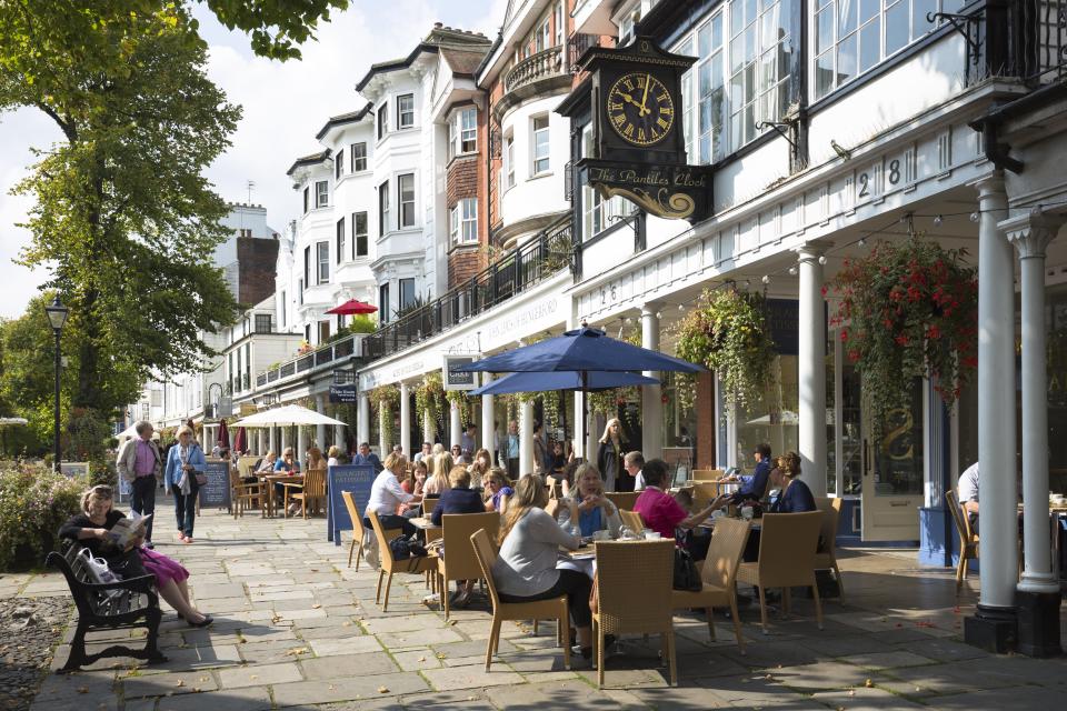 <p><span>Tunbridge Wells: The Kent town boasts a large number of cafe, restaurants and bars and is home to about 56,000 people. (Tim Graham/Getty Images)</span> </p>