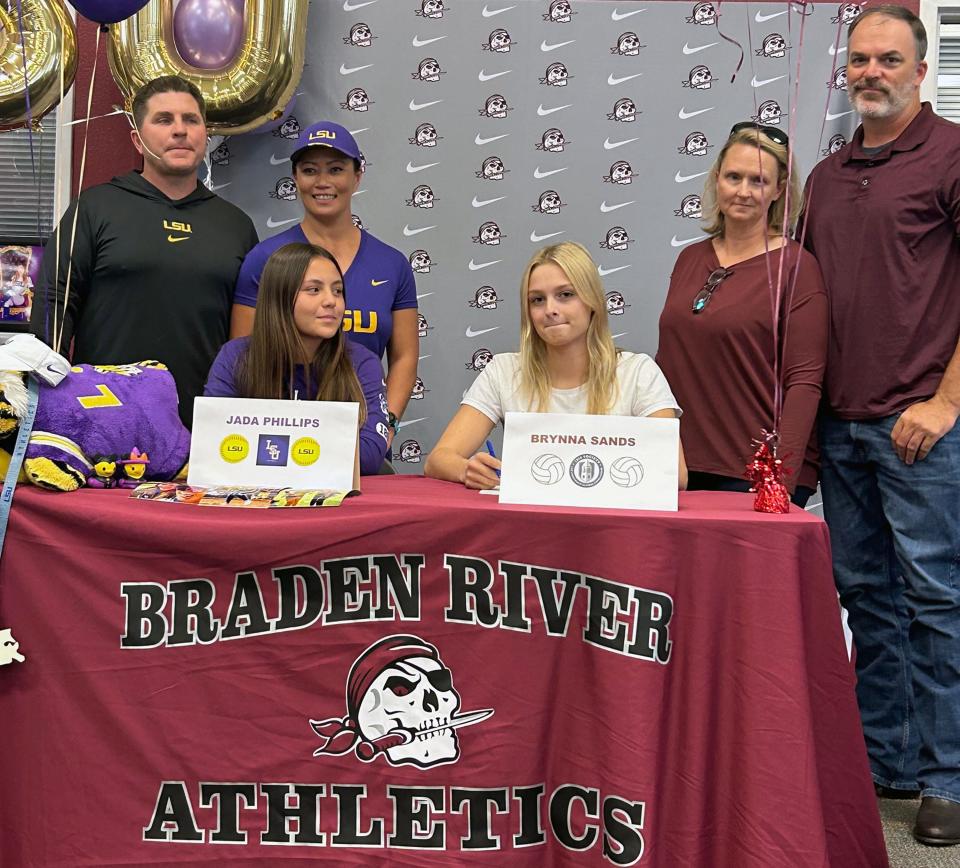 Braden River High signings: softball player Jada Phillips to LSU, volleyball player Brynna Sands to Lee University