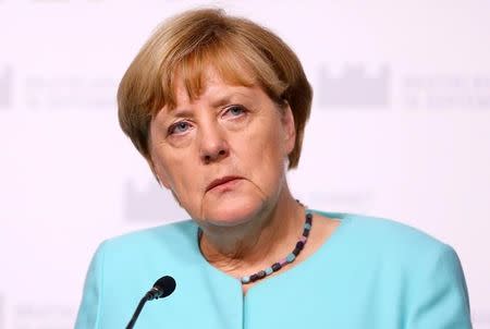 German Chancellor Angela Merkel attends news conference after the European Union summit- the first one since Britain voted to quit- in Bratislava, Slovakia, September 16, 2016. REUTERS/Leonhard Foeger