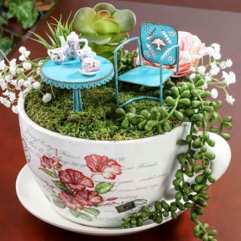 Fairy Garden With Teeny-Tiny Furniture