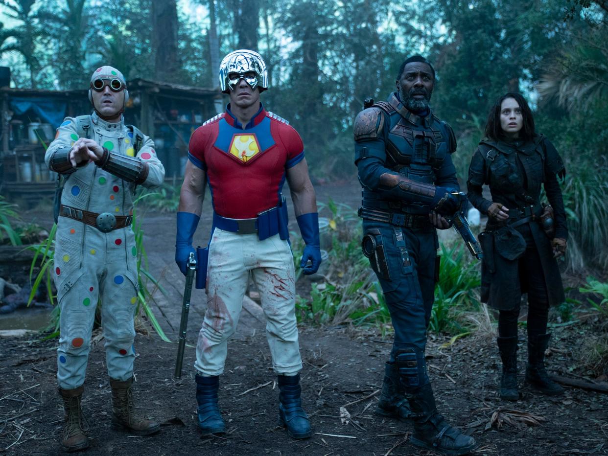 David Dastmalchian, John Cena, Idris Elba and Daniela Melchior in ‘The Suicide Squad' (Jessica Miglio/Warner Bros)