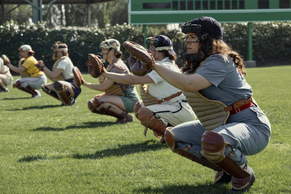 Carson (Abbi Jacobson, right) becomes the Peaches' de facto leader over the course of the season.