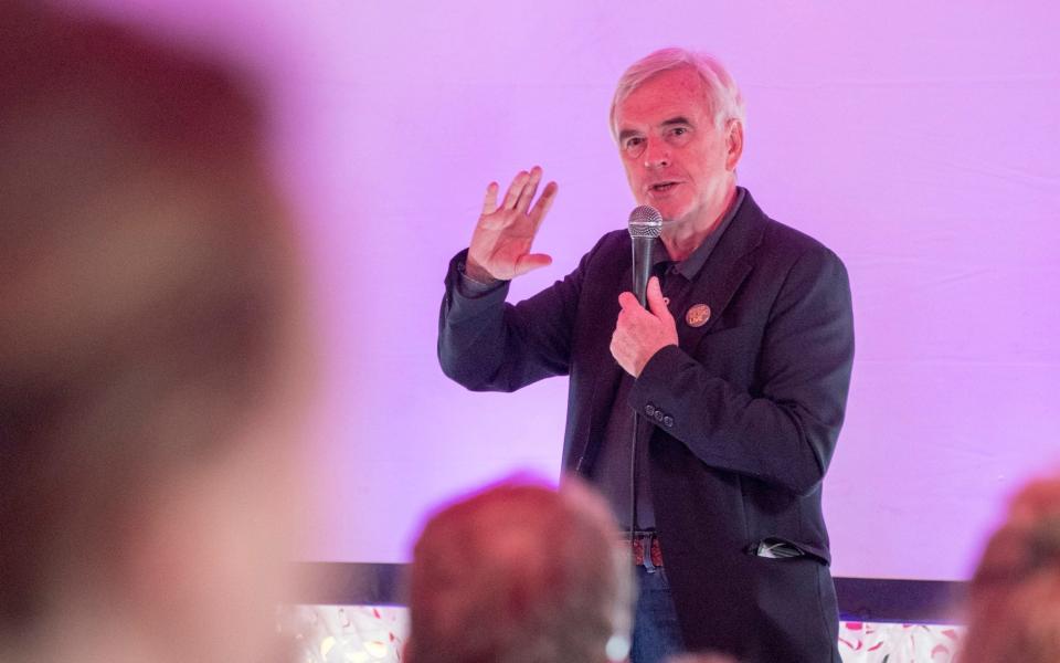 John McDonnell took part in a debate at Glastonbury Festival - Paul Grover for the Telegraph