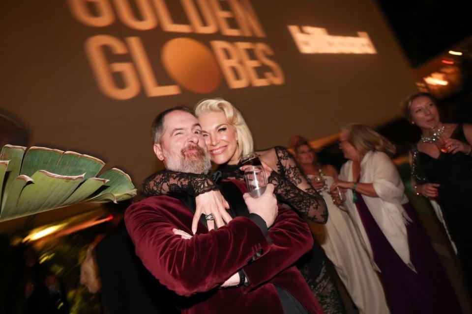 hannah waddingham and brendan hunt at 2024 billboard golden globes after party