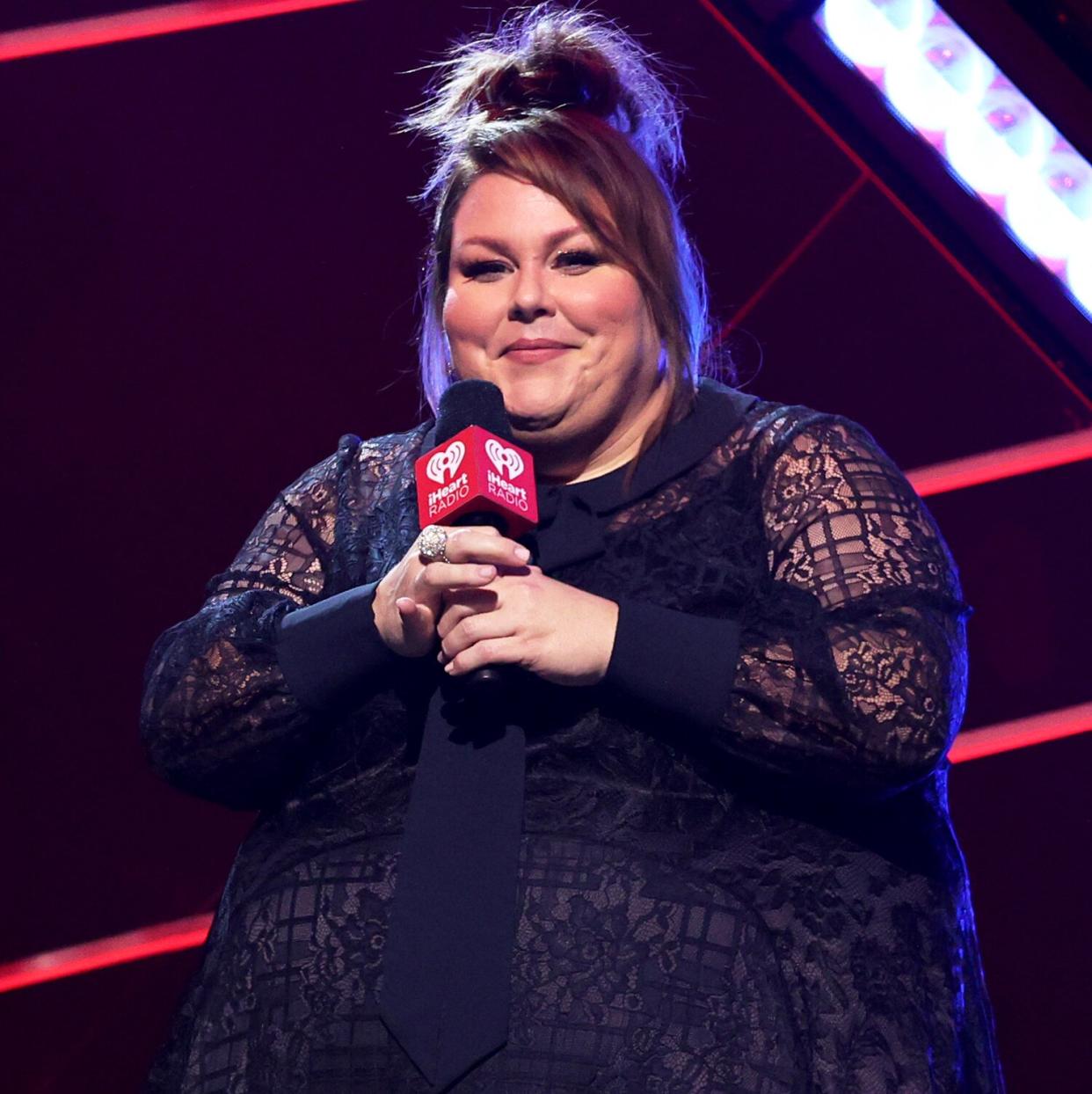 Chrissy Metz speak onstage during the 2021 iHeartRadio Music Festival on September 17, 2021 at T-Mobile Arena in Las Vegas, Nevada.