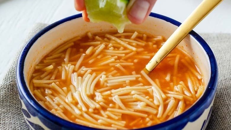 Sopita soup in bowl