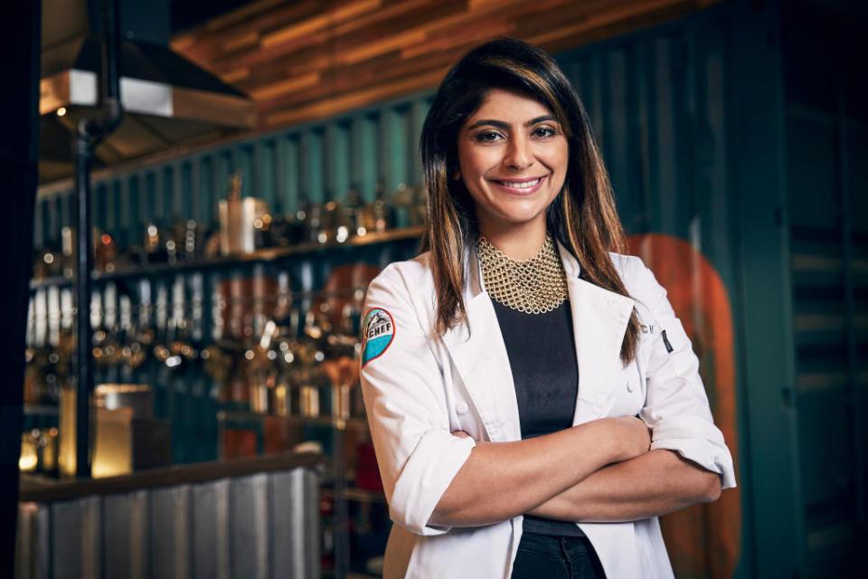 Fatima Ali competes on <em>Top Chef</em> in 2017. (Photo: Tommy Garcia/Bravo/NBCU Photo Bank via Getty Images)