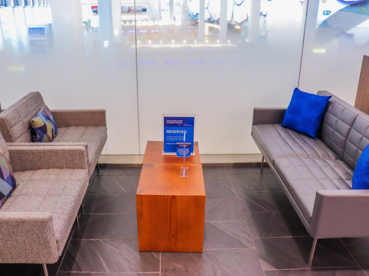 Inside the American Express Centurion Lounge at LaGuardia Airport — Amex Centurion Lounge LaGuardia Airport