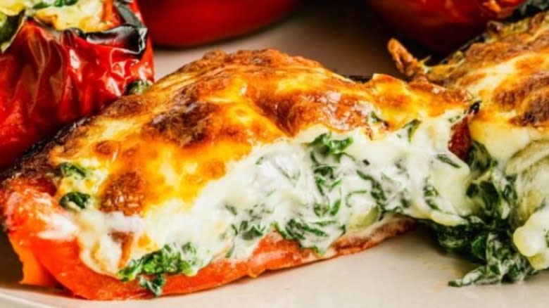 spinach and ricotta stuffed peppers