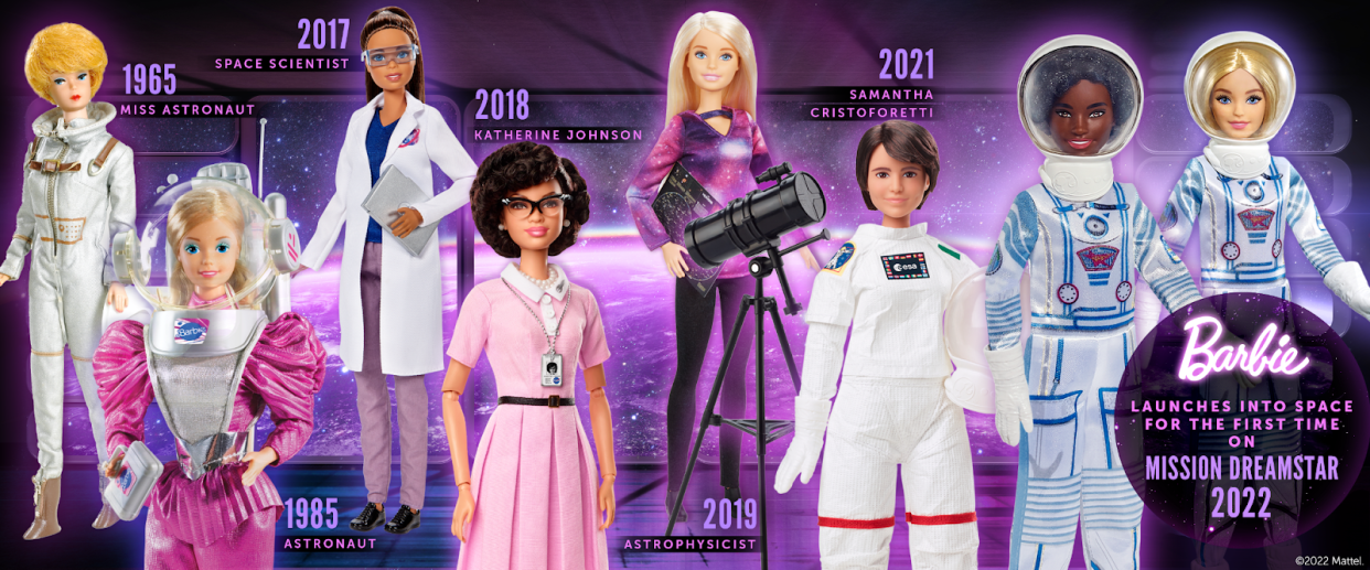 The evolution of Barbie in space: From Barbie's 1965 