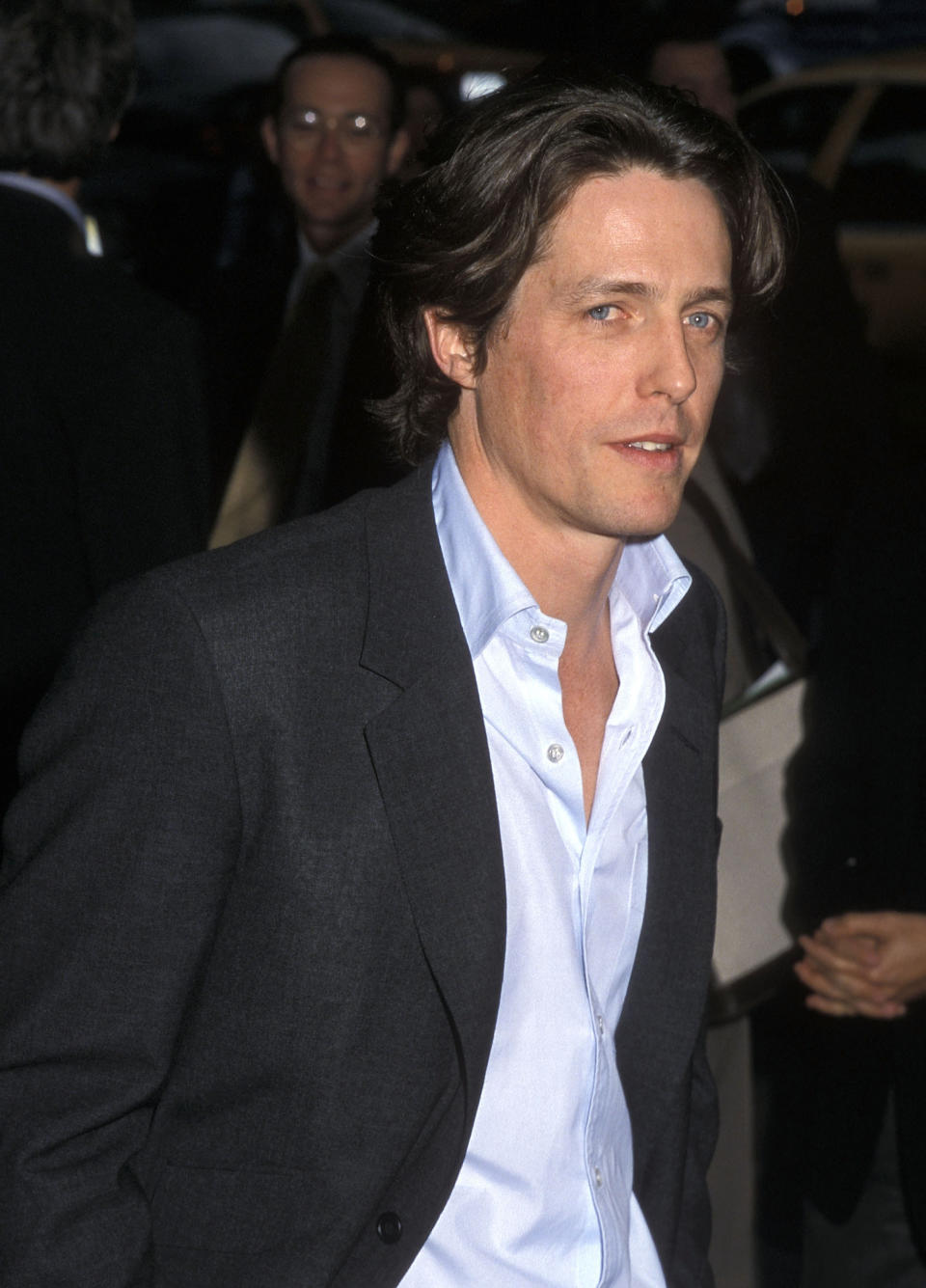 Actor Hugh Grant attends the "Small Time Crooks" New York City Premiere on May 16, 2000 at the Beekman Theater in New York City. (Photo by Ron Galella/Ron Galella Collection via Getty Images)