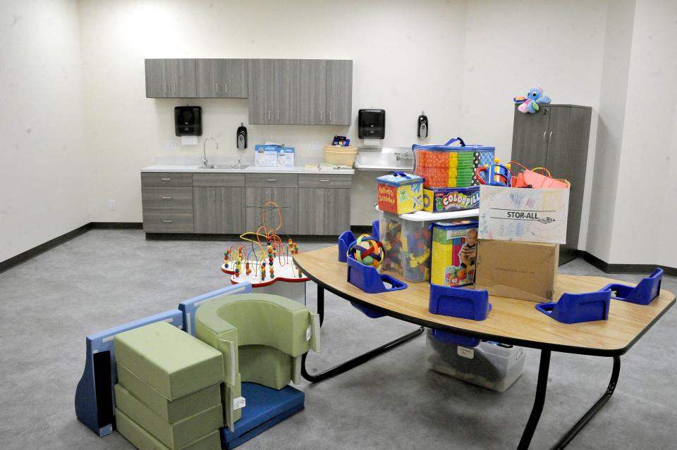 Each classroom is being equipped to supply what a child needs for a particular stage of development during the early learning phase through age 5. This room will be for ages 12-18 months.