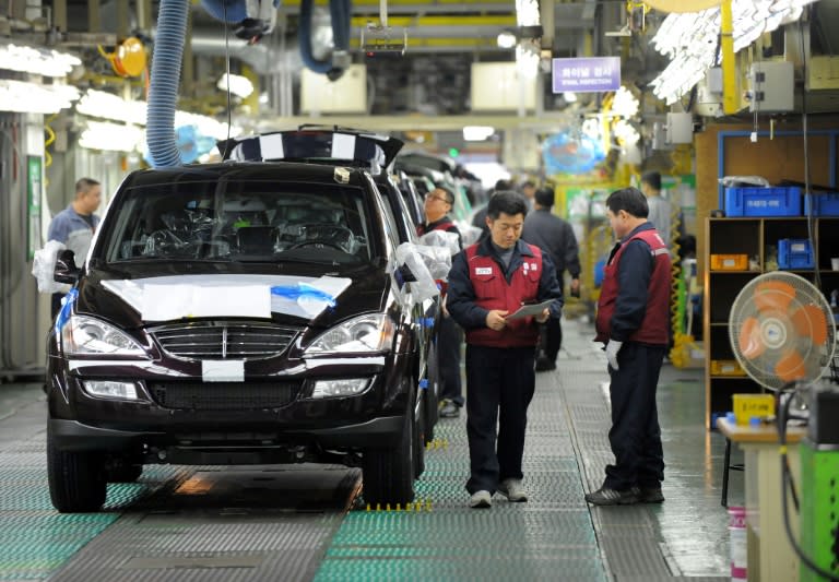 Revised statistics show South Korea's manufacturing sector expanded 2.3 percent last year