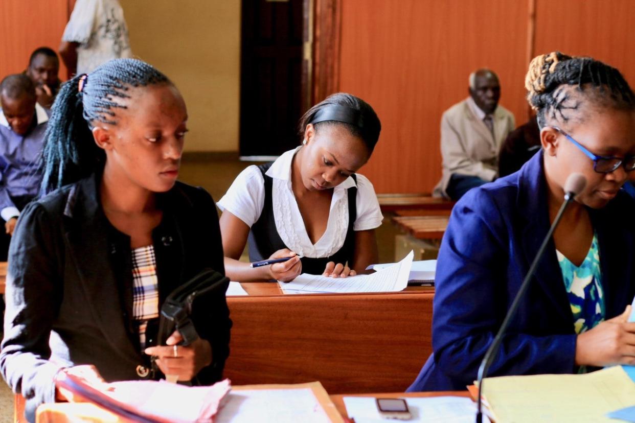 Faith Maino in court in Nyeri, Kenya (Mike Pflanz/Space for Giants)