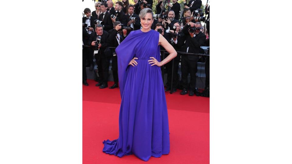 Andie MacDowell attends the closing ceremony red carpet at the 77th annual Cannes Film Festival 