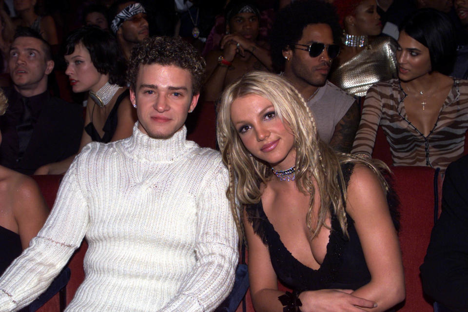 Justin Timberlake and Britney Spears at the 2000 MTV VMAs