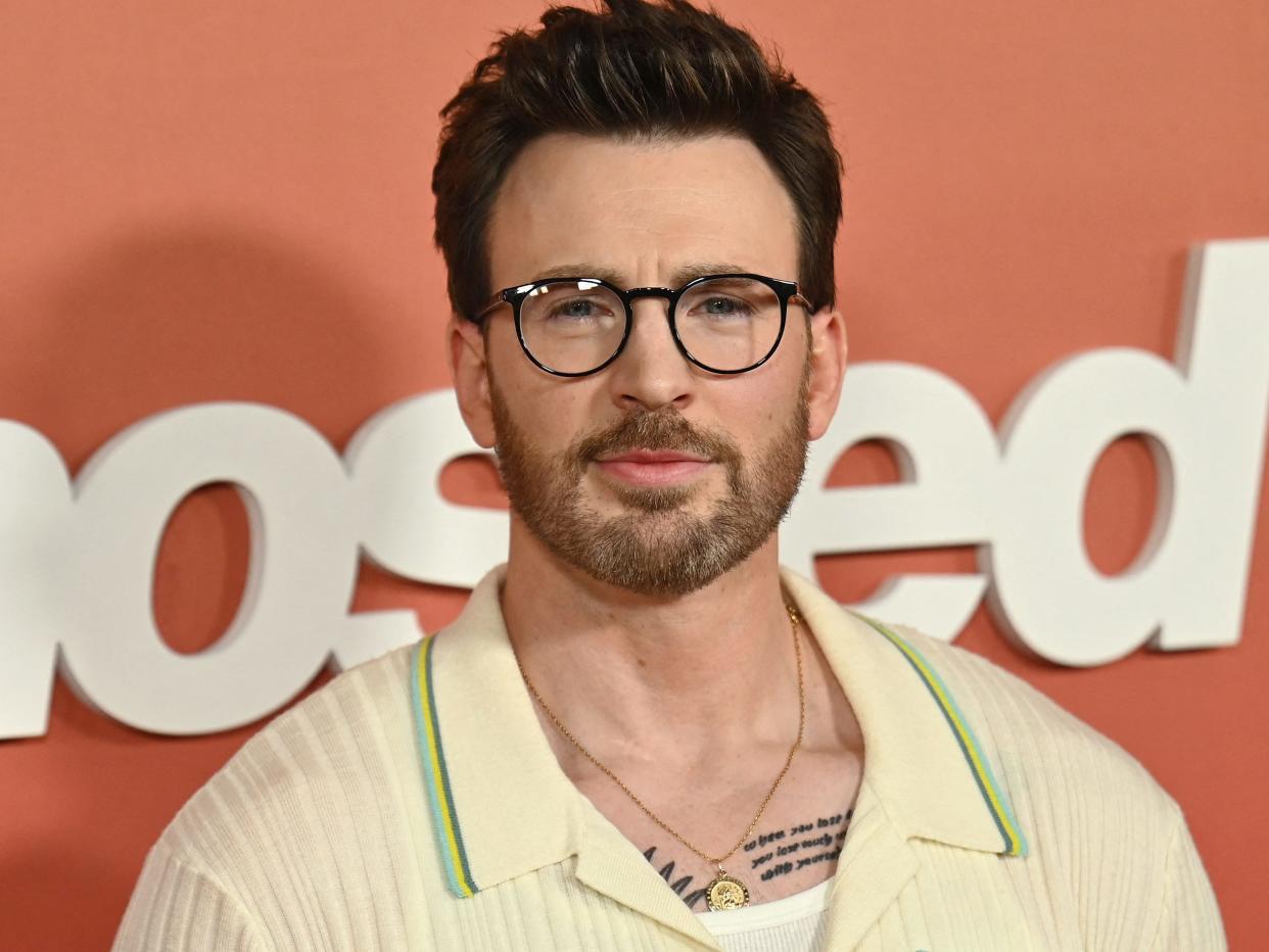 Chris Evans at the NY premiere of "Ghosted" in April 2023.