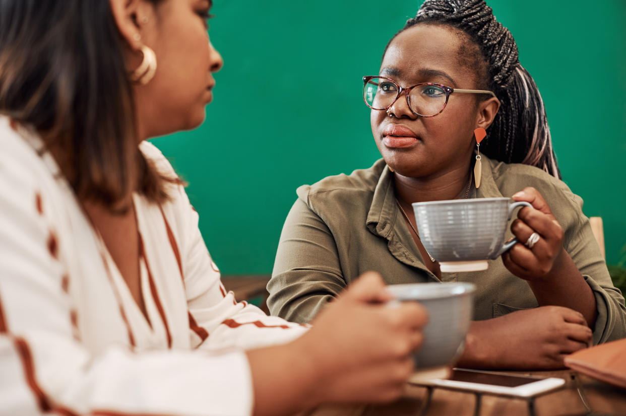 Even if you mean well, these statements can do damage, trauma therapists say. (Photo: PeopleImages via Getty Images)