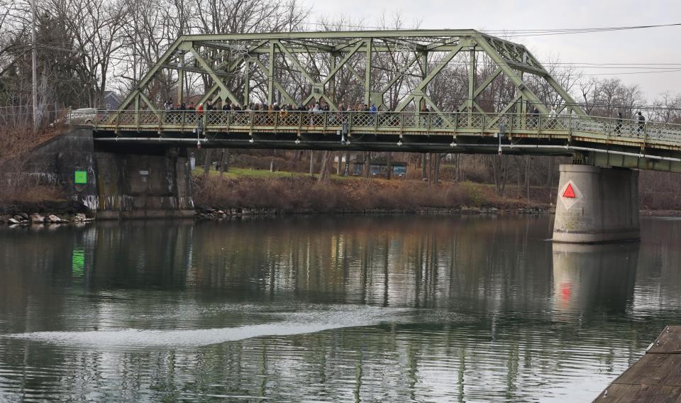 The Bridge Street Bridge, which inspired director Frank Capra's bridge scene in the Christmas classic movie It's a Wonderful Life, in Seneca Falls, NY