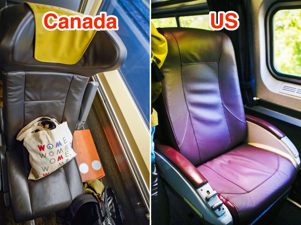 Business Class train travel in Canada and the US