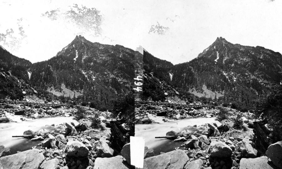 Images of Granite Peak in Little Cottonwood Canyon in 1872. 