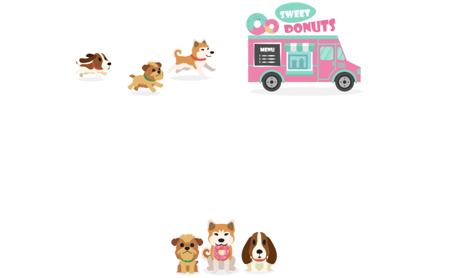 如果想在悶熱的夏天，分享一點可愛跟沁涼給朋友，那一定要選追著冰淇淋車跑的可愛汪星人，相信狗派的朋友一定會喜歡！
