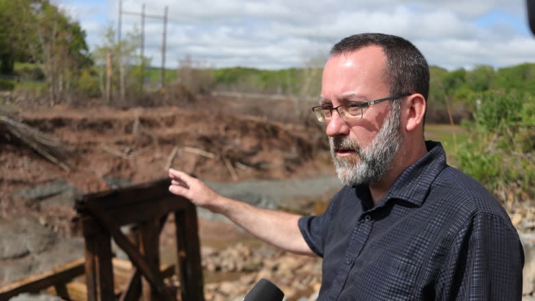 Hantsport residents worry erosion will consume bridge, ball field