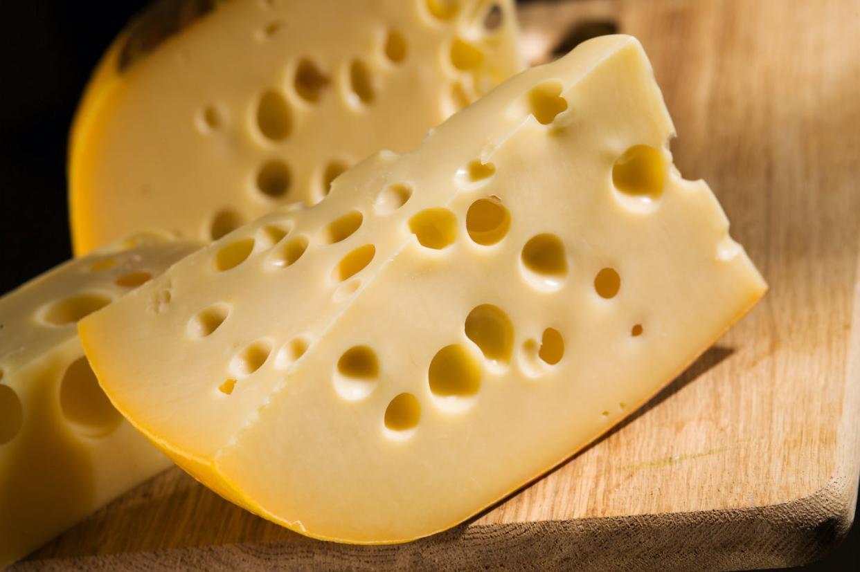 Holey moley! <a href="https://www.shutterstock.com/image-photo/cheese-on-wooden-board-125744069" rel="nofollow noopener" target="_blank" data-ylk="slk:Tim UR/Shutterstock.com;elm:context_link;itc:0;sec:content-canvas" class="link ">Tim UR/Shutterstock.com</a>