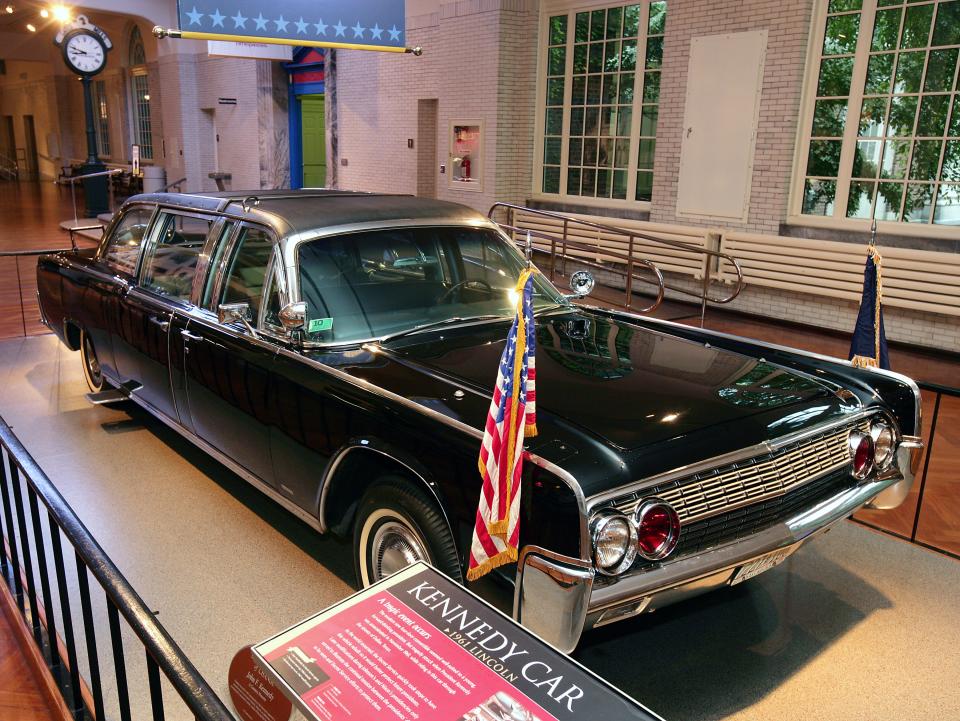 The limousine that carried President John F. Kennedy through Dallas the day he was assassinated in November 1963 is on display at the Henry Ford Museum.
