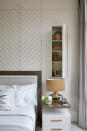 <p> Think bedroom alcove ideas that are concealed to store more without disrupting the room’s peaceful ambience. </p> <p> 'We love a secret corner here at H&G, and what's better than a hidden mini alcove like this fabulous design from ND Studios ,' says Jennifer Ebert, digital editor, <em>Homes & Gardens</em>. ‘You can keep all of your favorite things in here and at the end of day, close it back up and view the beautiful metallic design on the door.’ </p>