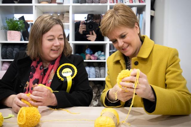 New SNP deputy Westminster leader Kirsten Oswald (left) with party leader Nicola Sturgeon (Jane Barlow/PA)