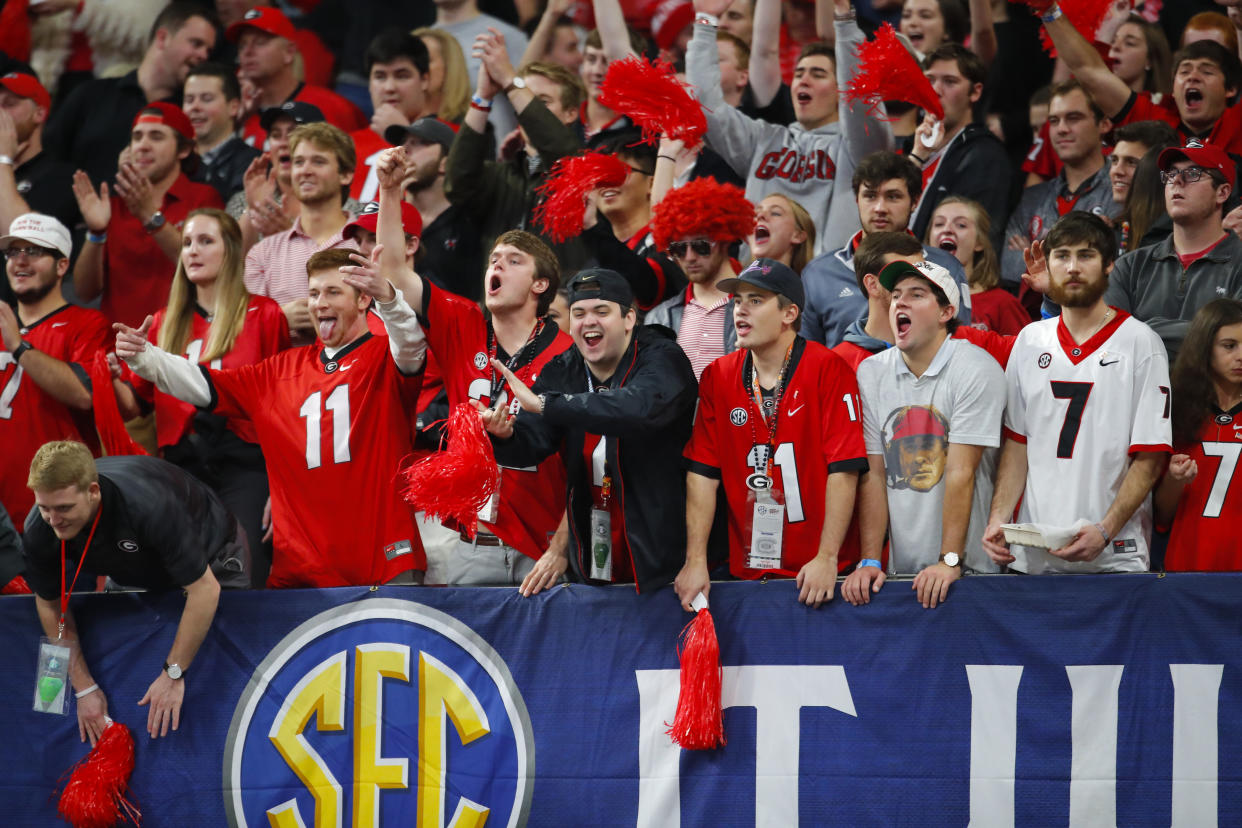 One way or another, people are going home happy Saturday. (Todd Kirkland/Icon Sportswire via Getty Images)