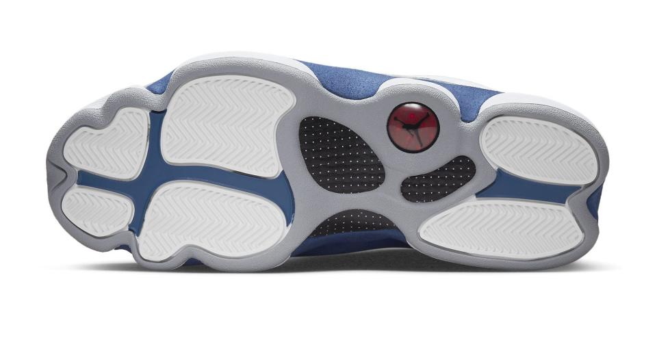 The outsole of the Air Jordan 13 “French Blue.” - Credit: Courtesy of Nike