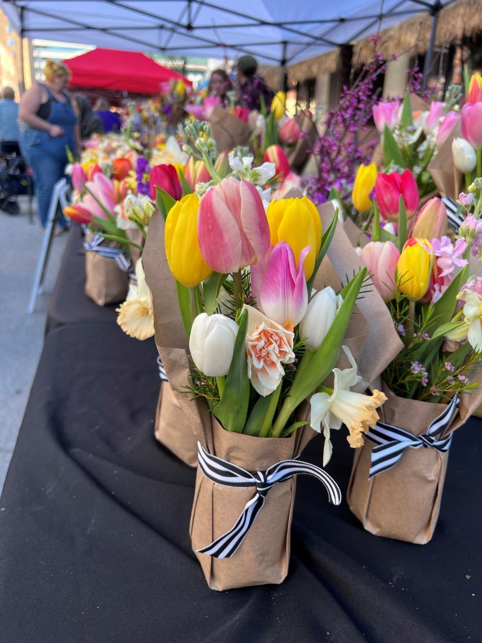 Tulips from PepperHarrow at the Downtown Farmers' Market.