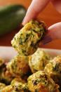 <p>Too tot to handle.</p><p>Get the recipe from <a href="https://www.delish.com/cooking/recipe-ideas/a21602155/zucchini-tater-tots-recipe/" rel="nofollow noopener" target="_blank" data-ylk="slk:Delish;elm:context_link;itc:0;sec:content-canvas" class="link ">Delish</a>.</p>