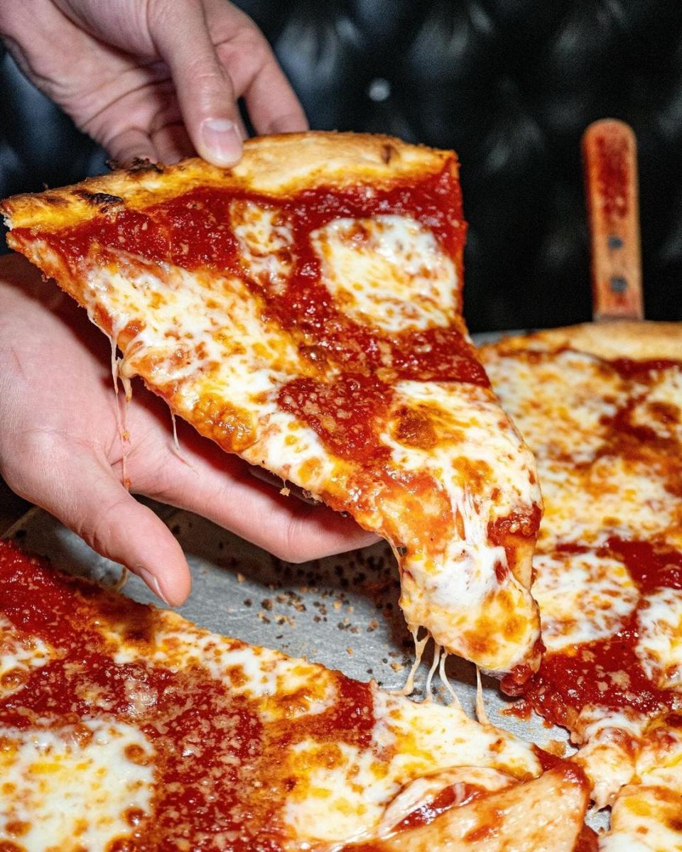 At Panko Pizza in Middletown, pizza dough is coated in olive oil and dipped in panko breadcrumbs.