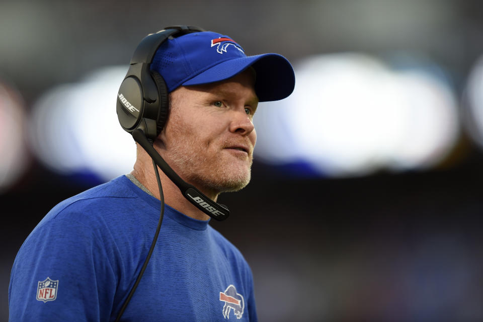 Buffalo rookie head coach Sean McDermott has the Bills looking like a playoff team. (AP)