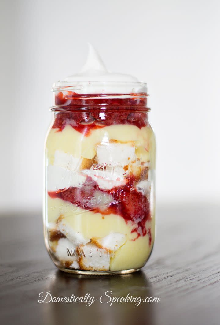 Strawberry Lemon Angel Food Trifle