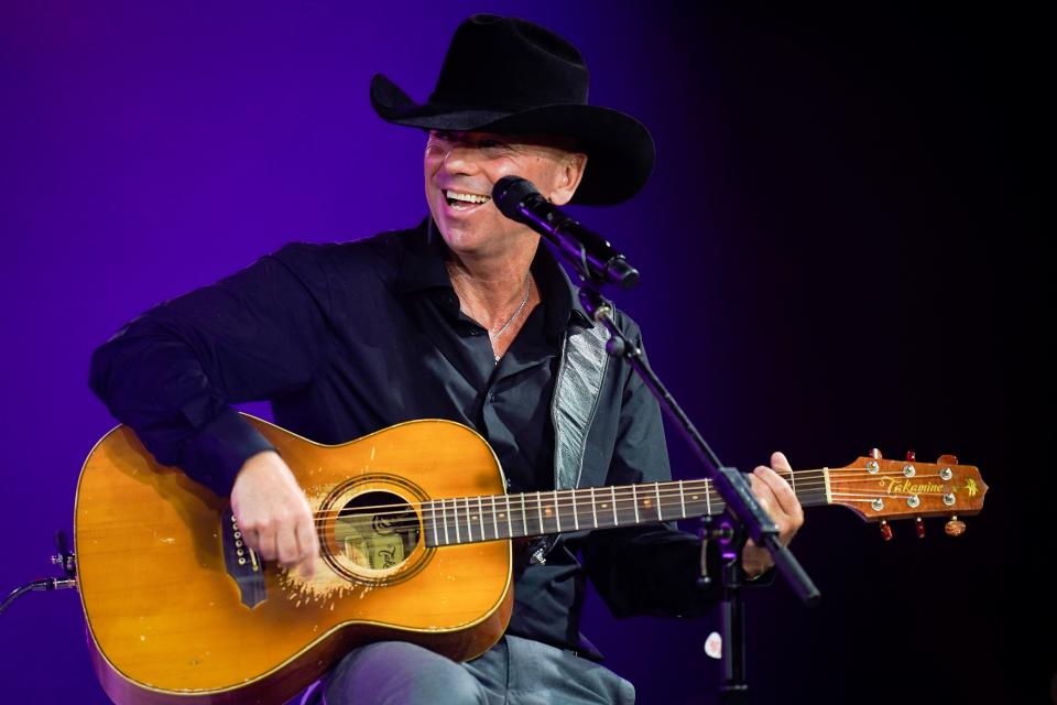 Kenny Chesney performs during the 71st annual BMI Country Awards in Nashville, Tenn., Tuesday, Nov. 7, 2023.