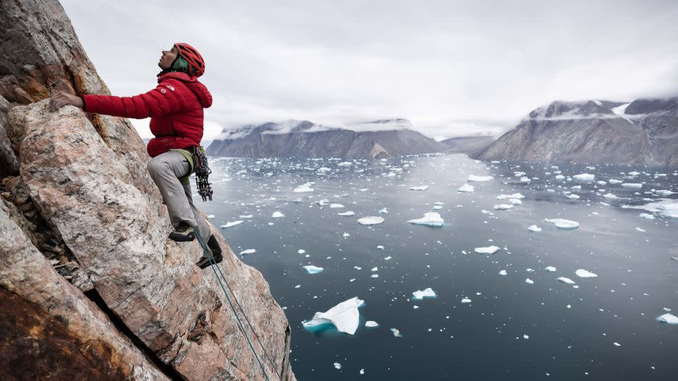 Alex Honnold climbing Ingmikortilaq. "Arctic Ascent With Alex Honnold." - Pablo Durana/National Geographic