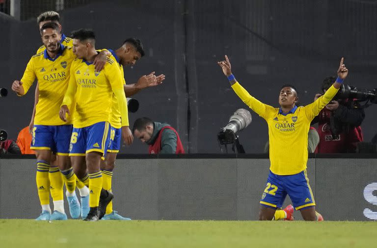 Sebastián Villa le dio a Boca el triunfo en el último superclásico ante River, en marzo en el Monumental