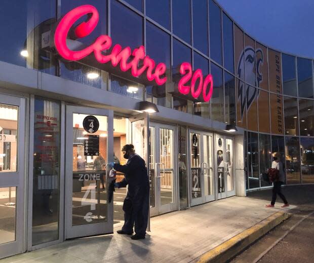 Police say a 31-year-old man was arrested Monday afternoon for causing a disturbance outside a COVID-19 testing lineup at Centre 200 in Sydney.