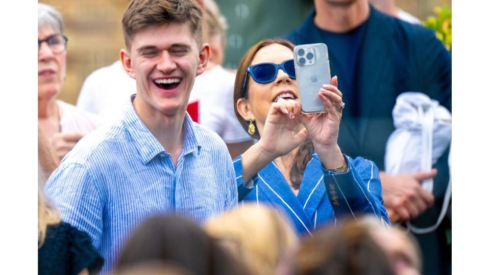 The Danish Queen proudly filmed her son