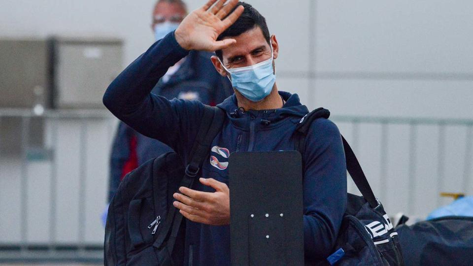 Novak Djokovic, pictured here arriving in Adelaide ahead of the Australian Open.